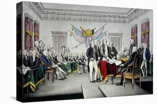 The Declaration of Independence-Currier & Ives-Premier Image Canvas