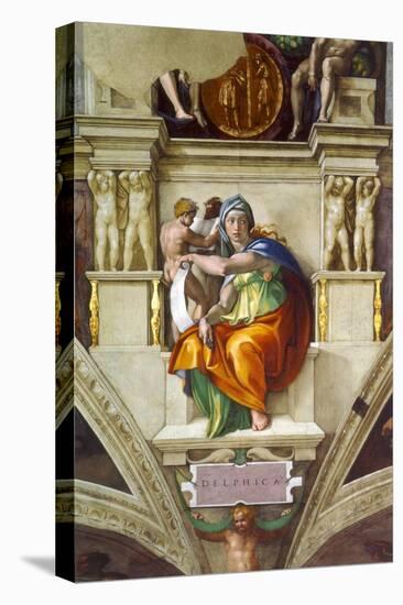 The Delphic Sibyl (Sistine Chapel Ceiling in the Vatica), 1508-1512-Michelangelo Buonarroti-Premier Image Canvas