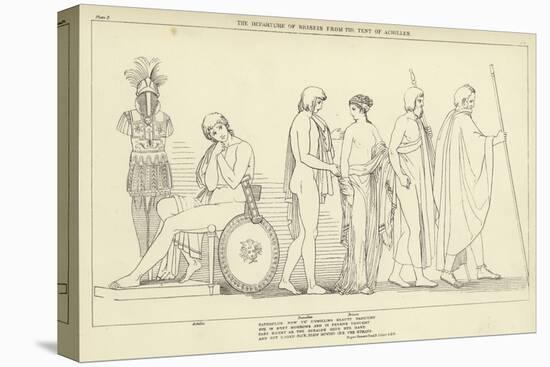 The Departure of Briseis from the Tent of Achilles-John Flaxman-Premier Image Canvas