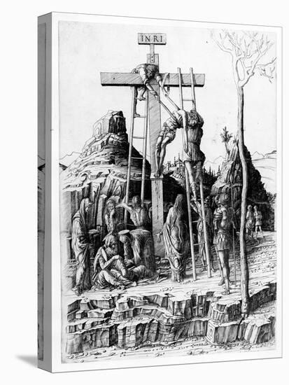 The Descent from the Cross (Engraving)-Andrea Mantegna-Premier Image Canvas