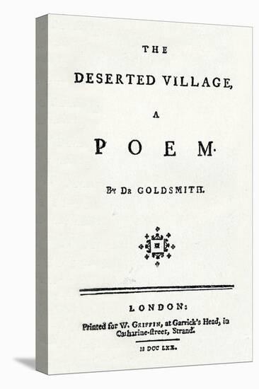 'The Deserted Village, A Poem', c1770-Unknown-Premier Image Canvas