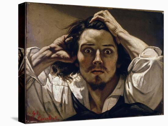 The Desperate Man (Self Portrait), 1843-45 (Oil on Canvas)-Gustave Courbet-Premier Image Canvas