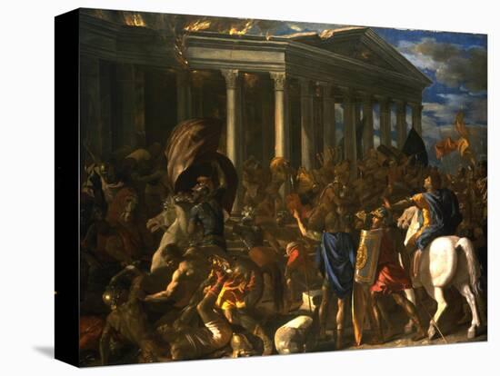The Destruction and the Sack of the Temple of Jerusalem, 1625-26-Nicolas Poussin-Premier Image Canvas