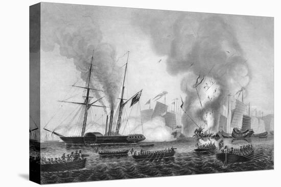 The Destruction of the Chinese War Junk in Anson's Bay, 7 January 1841-George Greatbatch-Premier Image Canvas