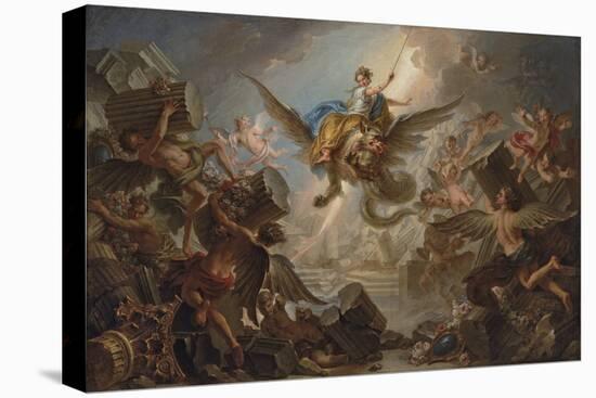 The Destruction of the Palace of Armida, 1737 (Oil on Canvas)-Charles Antoine Coypel-Premier Image Canvas