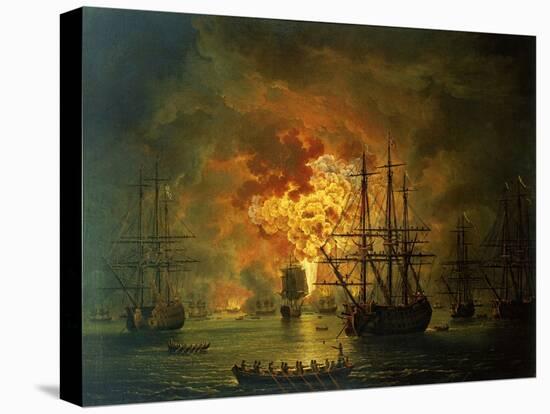 The Destruction of the Turkish Fleet at the Bay of Chesma, 1772-Jacob-Philippe Hackert-Premier Image Canvas