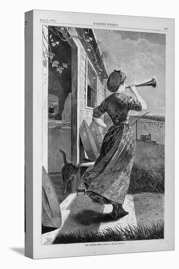 The Dinner Horn. Drawn-Winslow Homer-Premier Image Canvas