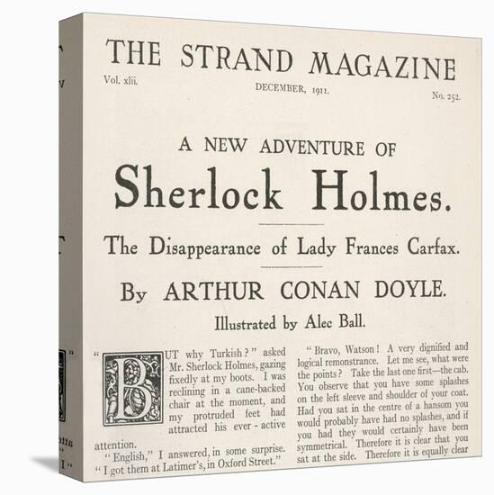 The Disappearance of Lady Frances Carfax Title Page of the Strand Magazine-null-Stretched Canvas