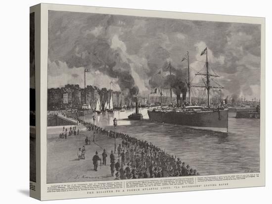 The Disaster to a French Atlantic Liner, La Bourgogne Leaving Havre-null-Premier Image Canvas
