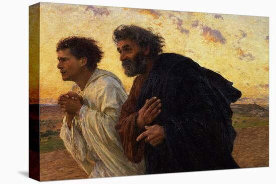 The Disciples Peter and John Running to Sepulchre on the Morning of the Resurrection, circa 1898-Eugene Burnand-Premier Image Canvas
