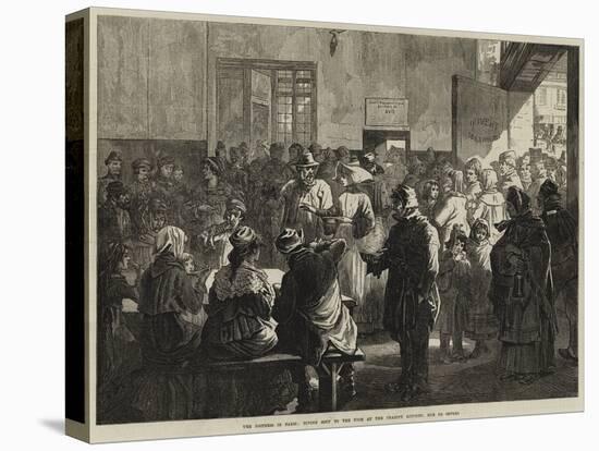 The Distress in Paris, Giving Soup to the Poor at the Charity Kitchen, Rue De Sevres-null-Premier Image Canvas