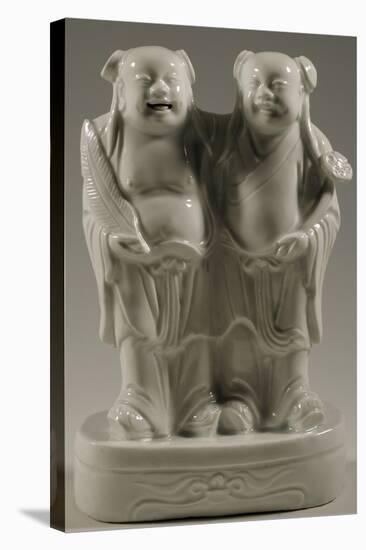 The Divine Twins, Stoneware Blanc De Chine Porcelain Statue, China-null-Premier Image Canvas