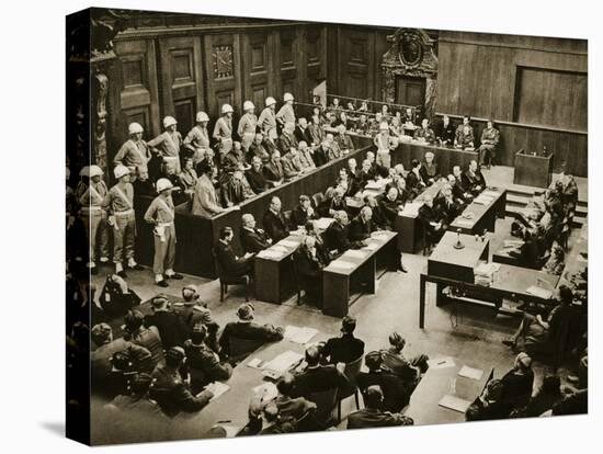 The Dock at the Nuremberg Trials. Front Row from Left: Hermann Goring-null-Premier Image Canvas