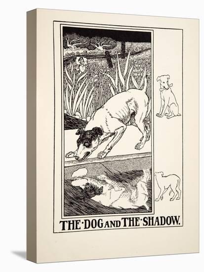 The Dog and the Shadow, from A Hundred Fables of Aesop, Pub.1903 (Engraving)-Percy James Billinghurst-Premier Image Canvas