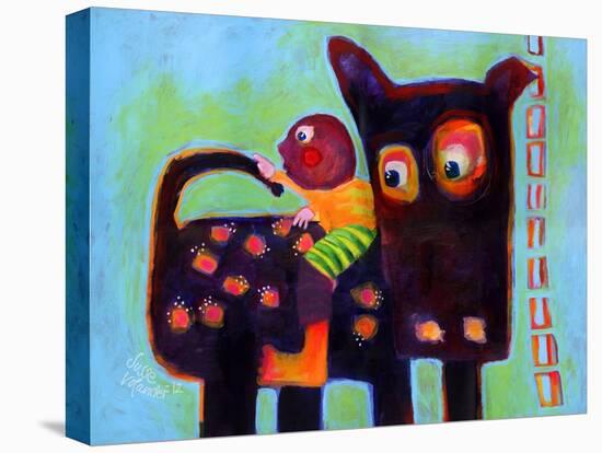 The Dog Sees It’s Tail-Susse Volander-Stretched Canvas
