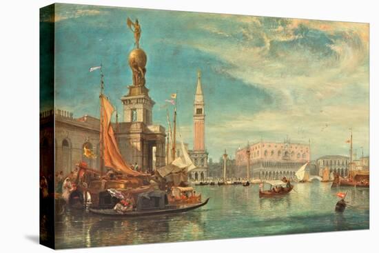 The Doge's Palace, Venice, from the Grand Canal, 1862 (Oil on Board)-James Holland-Premier Image Canvas