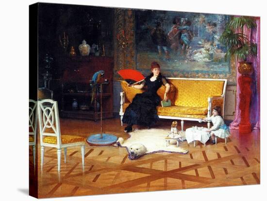 The Doll's Tea Time, 1885-William Henry Lippincott-Premier Image Canvas