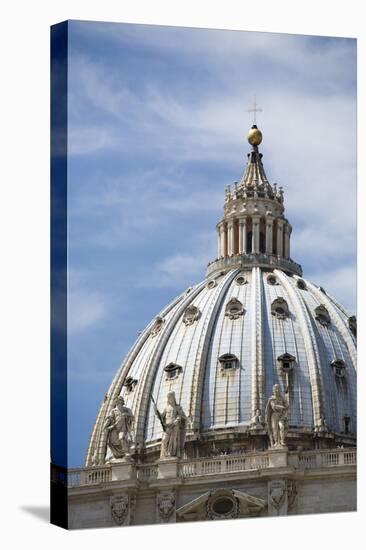 The domed roof of St Peter's Basilica, Vatican City, Rome, Italy.-David Clapp-Stretched Canvas