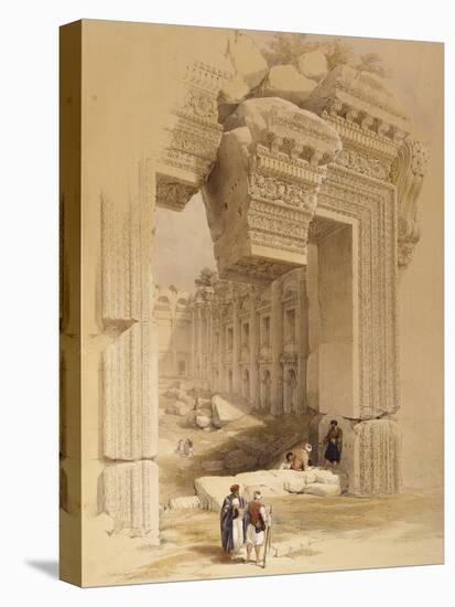 The Doorway of the Temple of Bacchus, Baalbec, 7th May 1839-David Roberts-Premier Image Canvas