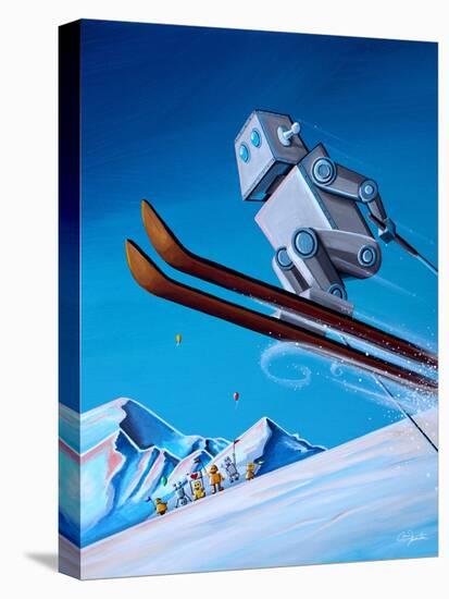 The Downhill Race-Cindy Thornton-Stretched Canvas