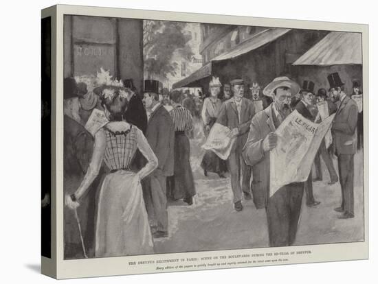 The Dreyfus Excitement in Paris, Scene on the Boulevards During the Re-Trial of Dreyfus-null-Premier Image Canvas