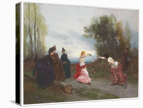 The Duel, 1884 (Oil on Canvas)-Emile Antoine Bayard-Premier Image Canvas