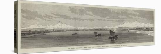 The Duffla Expedition, Ferry across the Mahanuddy, Mount Everest and Kinchinjunga in the Distance-null-Premier Image Canvas