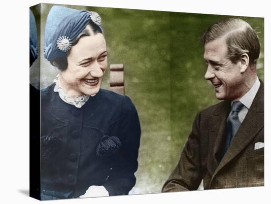 The Duke and Duchess of Windsor (Mrs Simpso) at the Chateau De Cande, France, 1937-null-Premier Image Canvas