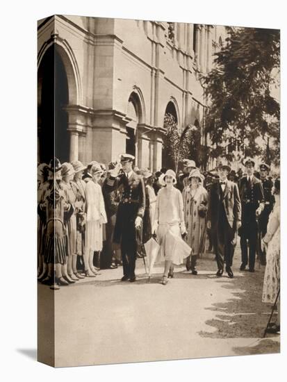 The Duke and Duchess of York and Queen Elizabeth Leaving a Reception in Brisbane, 1927-null-Premier Image Canvas