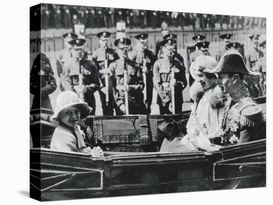 The Duke and Duchess of York Leaving St Pauls Cathedral with their Daughters, 1935-null-Premier Image Canvas