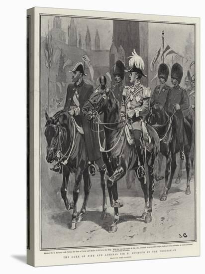 The Duke of Fife and Admiral Sir E Seymour in the Procession-John Charlton-Premier Image Canvas