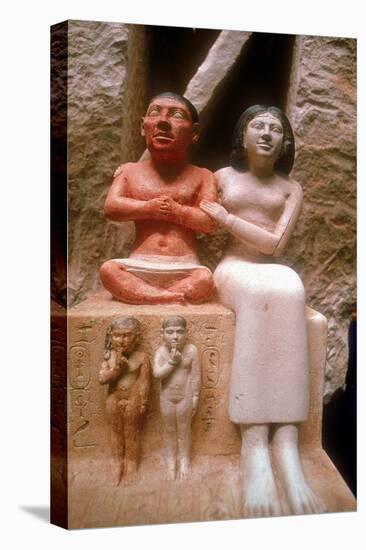 The dwarf Seneb with his wife and two children, Giza, 5th Dynasty. Artist: Unknown-Unknown-Premier Image Canvas