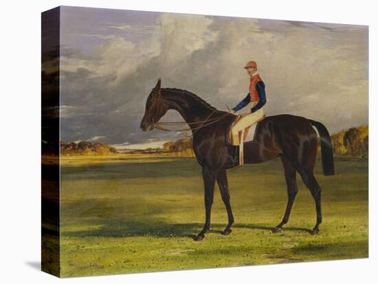 The Earl of Chesterfield's Filly 'Industry', with W. Scott Up, in a Landscape-John Frederick Herring I-Premier Image Canvas