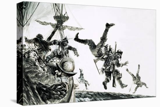 The Earl of Cumberland, Pirate, Boards a Portuguese Carrack-Graham Coton-Premier Image Canvas