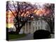 The Early Morning Sunrise Warms up the Winter Sky Behind the White House-null-Premier Image Canvas