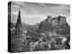 The Edinburgh Castle Sitting High on a Rock Above St. Cuthbert's Church-Hans Wild-Premier Image Canvas