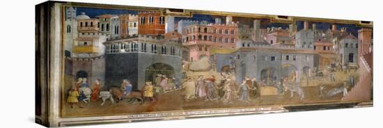 The effects of good government in cities-Ambrogio Lorenzetti-Premier Image Canvas