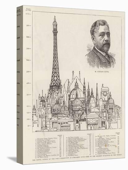 The Eiffel Tower at the Paris Exhibition as Compared with Some of the Highest Buildings in the Worl-null-Premier Image Canvas