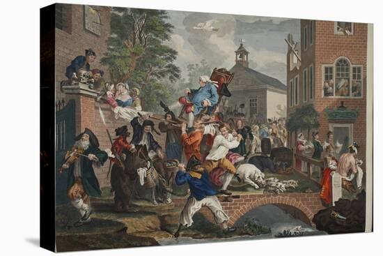 The Election, Chairing the Member, Illustration from 'Hogarth Restored: the Whole Works of the…-William Hogarth-Premier Image Canvas