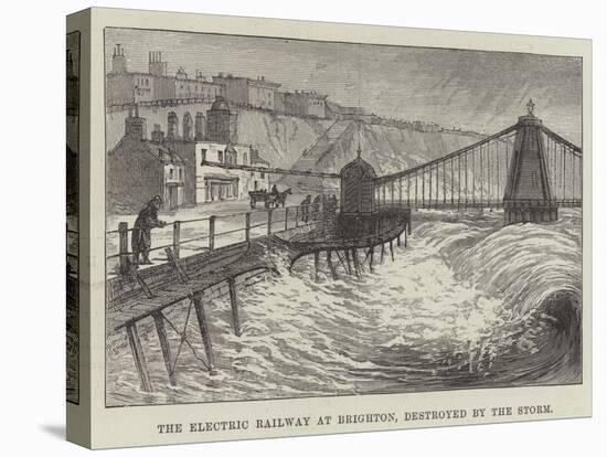 The Electric Railway at Brighton, Destroyed by the Storm-null-Premier Image Canvas