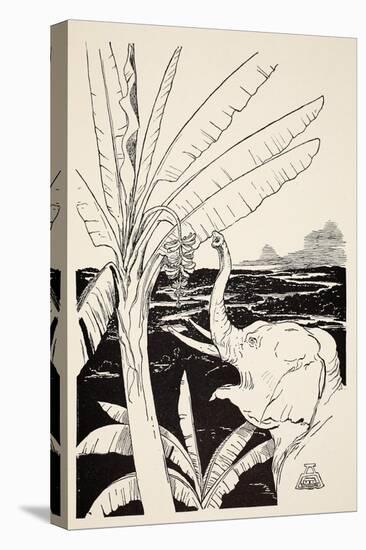 The Elephant's Child Going to Pull Bananas Off a Banana-Tree after He Had Got His Fine New Trunk-Rudyard Kipling-Premier Image Canvas