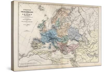The Empire Of Charlemagne From Atlas Historique Et Pittoresque By M J H Schnitzler 1857 Giclee Print French School Art Com