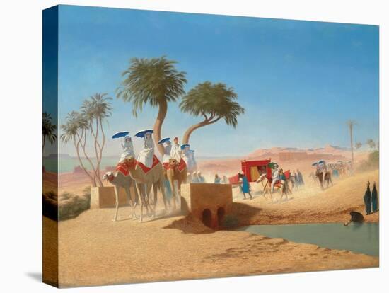 The Empress Eugenie Visiting the Pyramids-Charles Theodore Frere-Premier Image Canvas