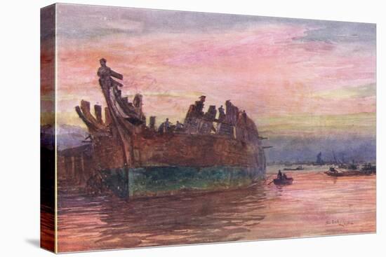 The End of an Old Warship, 1915-William Lionel Wyllie-Premier Image Canvas