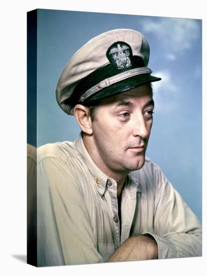 THE ENEMY BELOW by DickPowell with Robert Mitchum, 1957 (photo)-null-Stretched Canvas