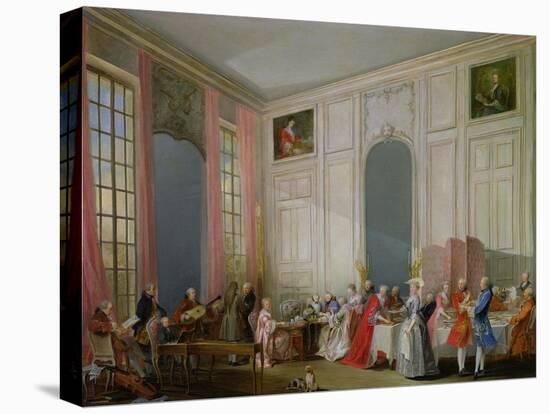 The English Tea (Le the a L'Anglaise) and a Society Concert at the House of the Princesse De Conti-Michel Barthélémy Ollivier-Premier Image Canvas