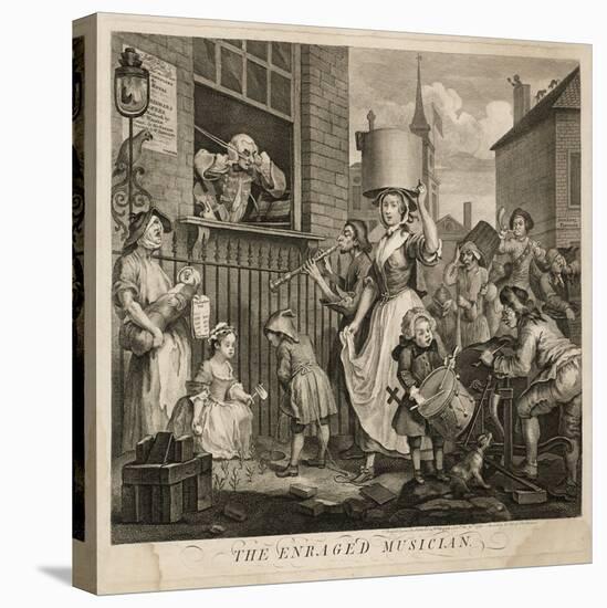 The Enraged Musician-William Hogarth-Premier Image Canvas