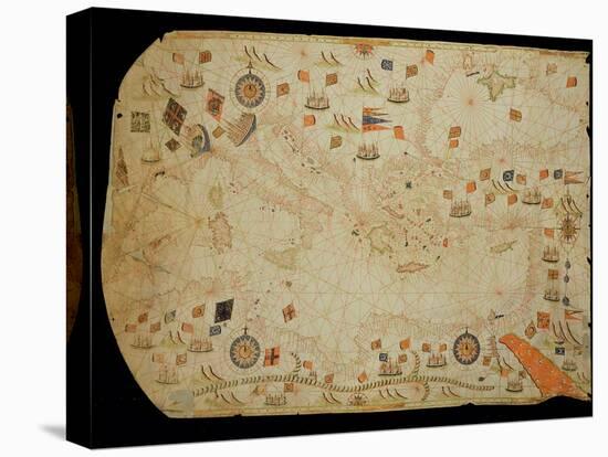 The Entire Mediterranean Basin, from a Nautical Chart-Calopodio da Candia-Premier Image Canvas