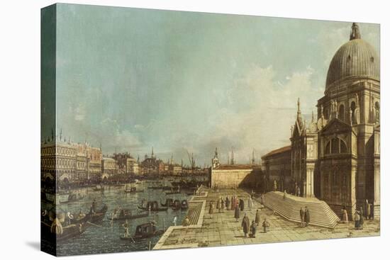 The Entrance to the Grand Canal, Venice, Looking East, with the Church of Santa Maria Della Salute-Canaletto-Premier Image Canvas