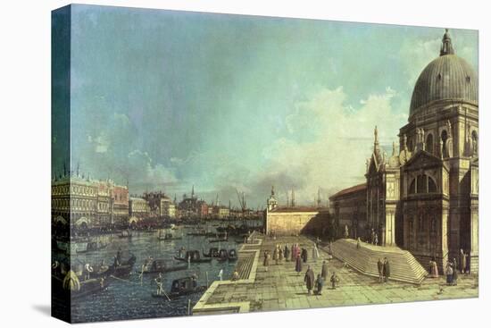 The Entrance to the Grand Canal, Venice with the Church of Santa Maria Della Salute-Canaletto-Premier Image Canvas
